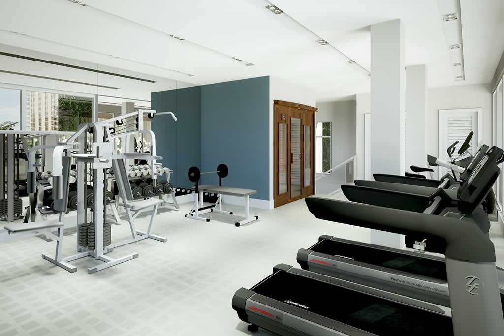 Club House gym and weight area