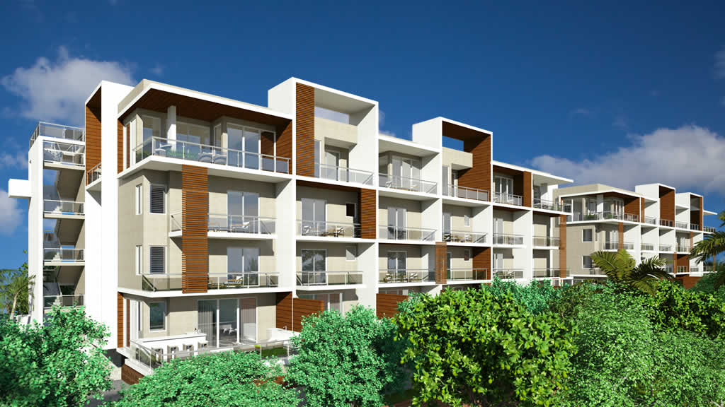 Exterior side rendering of 30 Thirty
